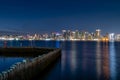 The San Diego Skyline at night Royalty Free Stock Photo