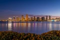 The San Diego Skyline at sunrise Royalty Free Stock Photo