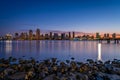 The San Diego Skyline at sunrise Royalty Free Stock Photo