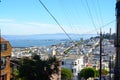 View of San Francisco Bay and Coit Tower Royalty Free Stock Photo