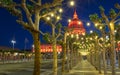 View of San Francisco City Hall illuminated at night Royalty Free Stock Photo