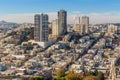 View of San Francisco from the Coit Tower Royalty Free Stock Photo