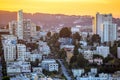 View of San Francisco from the Coit Tower Royalty Free Stock Photo