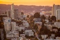 View of San Francisco from the Coit Tower Royalty Free Stock Photo