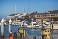 View of San Francisco historic Fisherman`s wharf, California, USA, summer sunny day