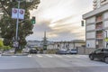 View of San Francisco`s Japantown at twilight time Royalty Free Stock Photo