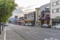 View of San Francisco`s Japantown at twilight time Royalty Free Stock Photo