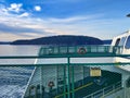 View of the San Juan Islands from the Anacortes Ferry in Washington