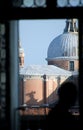 View of San Marco basilica dome from Doges palace window