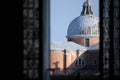 View of San Marco basilica dome from Doges palace window