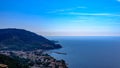 view of San Marco di Castellabate, Cilento, Italy. Panoramic from above