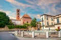 View of San Martino Square and San Giovanni church.  Lucca, Tuscany, Italy Royalty Free Stock Photo