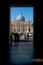 View of San Pietro in Rome from via della Conciliazione