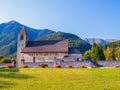 San Vigilio Church in Pinzolo, Dolomites, Italy