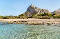 View of San Vito Lo Capo beach with Monte Monaco in background, Italy Royalty Free Stock Photo