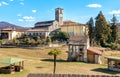 View of San Vittore romanesque Church located in the locality Canonica of Brezzo di Bedero above lake Maggiore in province of Vare Royalty Free Stock Photo