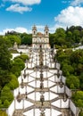 View of the Sanctuary of Bom Jesus do Monte in Braga, Portugal Royalty Free Stock Photo