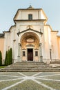 View of the Sanctuary of the Crucifix on Sacred Mount Calvary on the Mattarella Hill, Domodossola, Piedmont, Italy Royalty Free Stock Photo