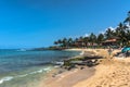 Sand Beach at Poipu, Kauai, Hawaii Royalty Free Stock Photo