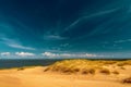 A view of the sand dunes at Nida, Lithuania. Royalty Free Stock Photo