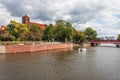 View on Sand Island Wyspa Piasek on the Odra River Royalty Free Stock Photo