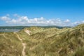 View from the sanddunes at Ynyslas beach Royalty Free Stock Photo