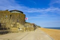 Sandgate Castle and beach Folkestone Kent UK