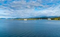 View of the Sandnessundet strait and Tromsoya island, Norway Royalty Free Stock Photo