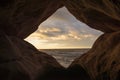 View from sandstone cave Royalty Free Stock Photo