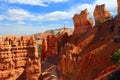 Bryce Canyon National Park, Utah, Navajo Trail through Desert Landscape below Sunset Point, Southwest, USA Royalty Free Stock Photo