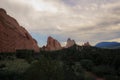 View of sandstone rock formations in Garden of the Gods, Colorado Springs, Colorado, United States Royalty Free Stock Photo