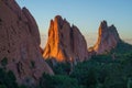 View of sandstone rock formations in Garden of the Gods, Colorado Springs, Colorado, United States Royalty Free Stock Photo