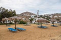 View of the sandy beach, Chora, Ios, Greece