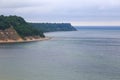 View of the sandy cliffs and a beautiful cove Royalty Free Stock Photo