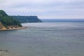 View of the sandy cliffs and a beautiful cove Royalty Free Stock Photo