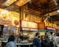 View of Sang Kee Peking Duck in the historic Reading Terminal Market, an enclosed public