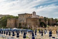View of the Sangallo defending fortress from The beach of Nettuno City, province of Rome.