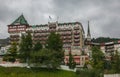 View of Sankt Moritz city in the Switzerland alps Royalty Free Stock Photo