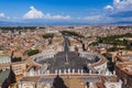 View from Sant Peters Basilica in Vatican - Rome Italy Royalty Free Stock Photo