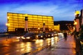 View of Sant Sebastian. Kursaal Congress Centre in evening Royalty Free Stock Photo