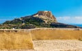 View of Santa Barbara Castle on Mount Benacantil above Alicante, Spain Royalty Free Stock Photo