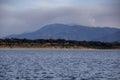 View of the Santa Barbara Cave Fire from Cachuma Lake Royalty Free Stock Photo