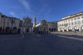 View of Santa Cristina and San Carlo Borromeo church in San Carlo square, Torino (Turin), Italy