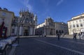 View of Santa Cristina and San Carlo Borromeo church in San Carlo square, Torino (Turin), Italy