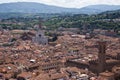 Aerial view of Santa Croce and Florence city centre, Italy Royalty Free Stock Photo