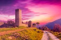 View of Santa Giuliana castle, Italy