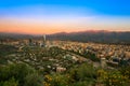 View of Santiago de Chile with Los Andes mountain Range Royalty Free Stock Photo