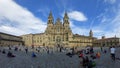 View on Santiago de Compostela cathedral and Praza do Obradoiro