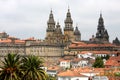 View upon Santiago de Compostela and her cathedral Royalty Free Stock Photo