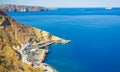 Thira Santorini port and Caldera Cyclades Greece Royalty Free Stock Photo